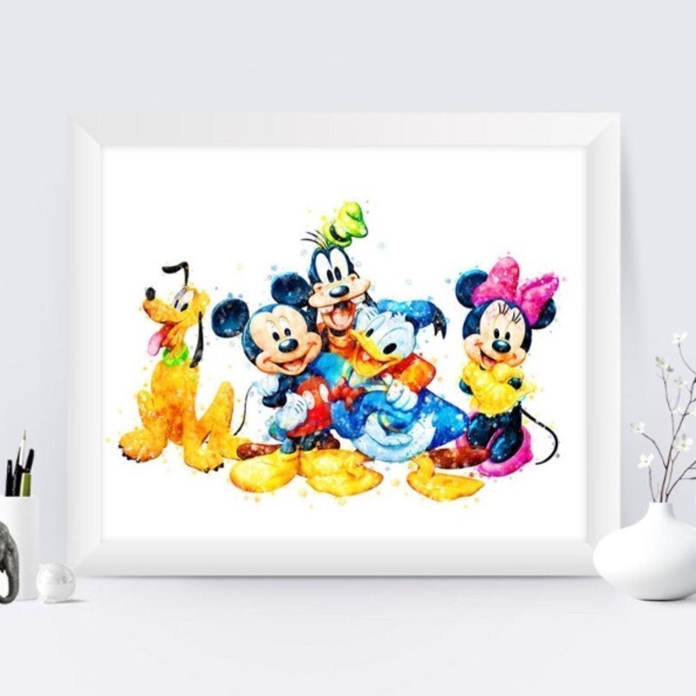 Disney Mickey Mouse Watercolor UNFRAMED Print